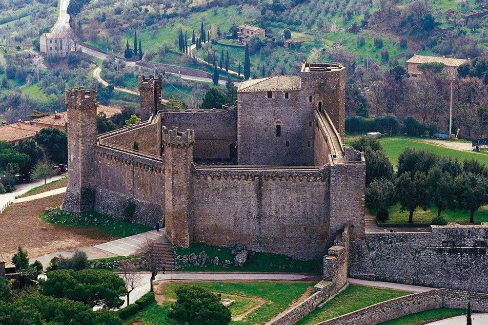 Visuale dall'alto della fortezza Fortezza-di-Montalcino